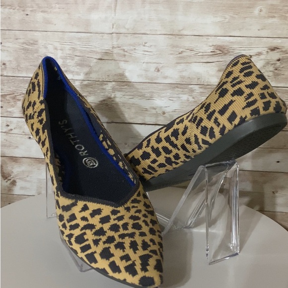 ROTHY’S Cheetah THE POINT SlipOn Ballet Flats Sz 11 - Picture 3 of 3
